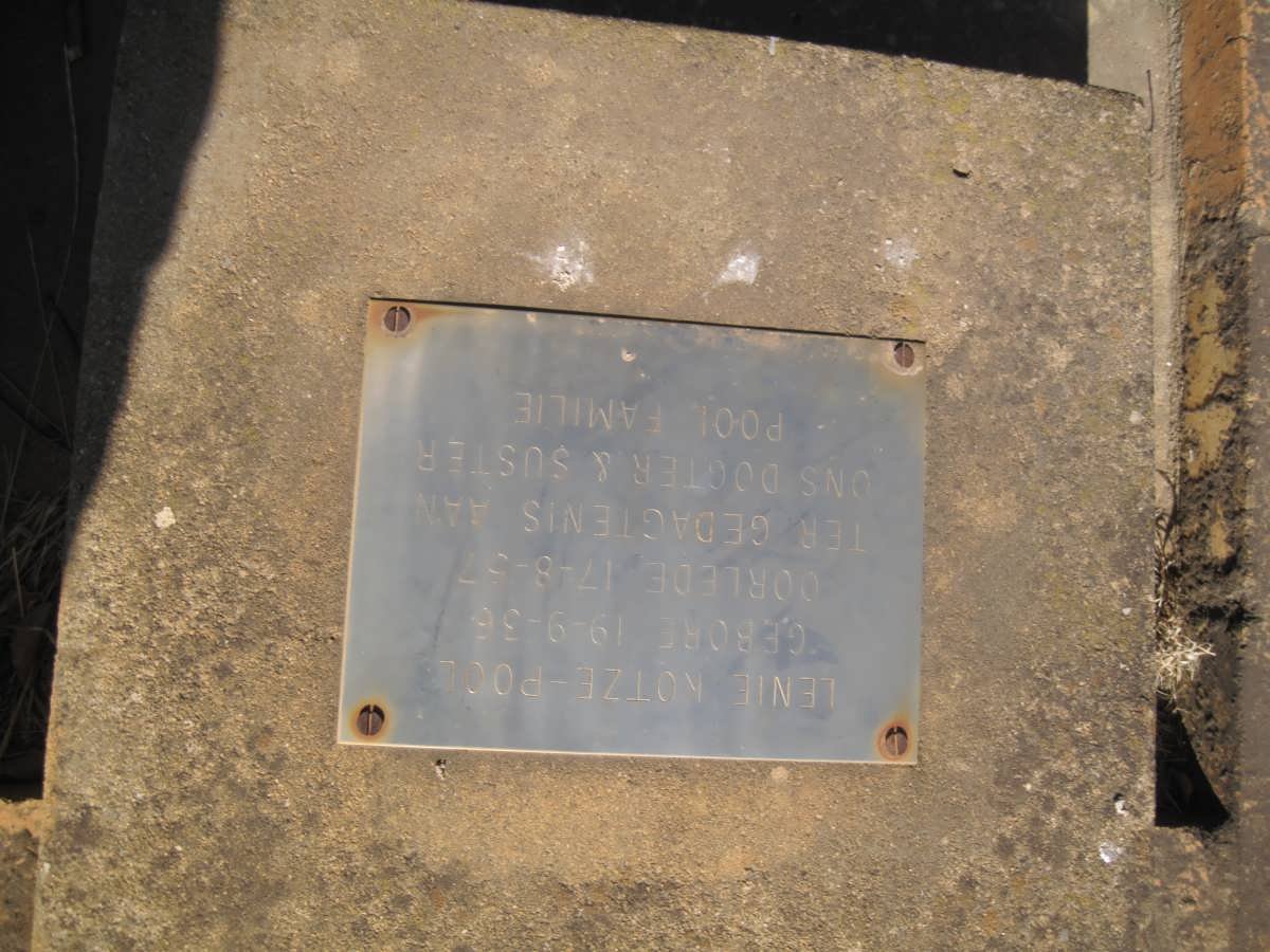 KOTZE Lenie nee POOL 1936-1957