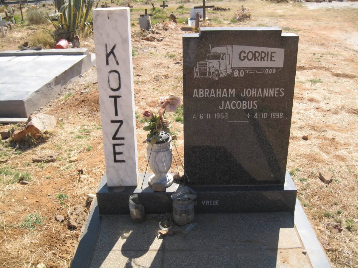 KOTZE Abraham Johannes Jacobus 1953-1998