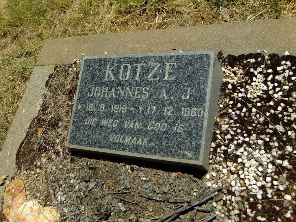 KOTZE Johannes A.J. 1919-1960