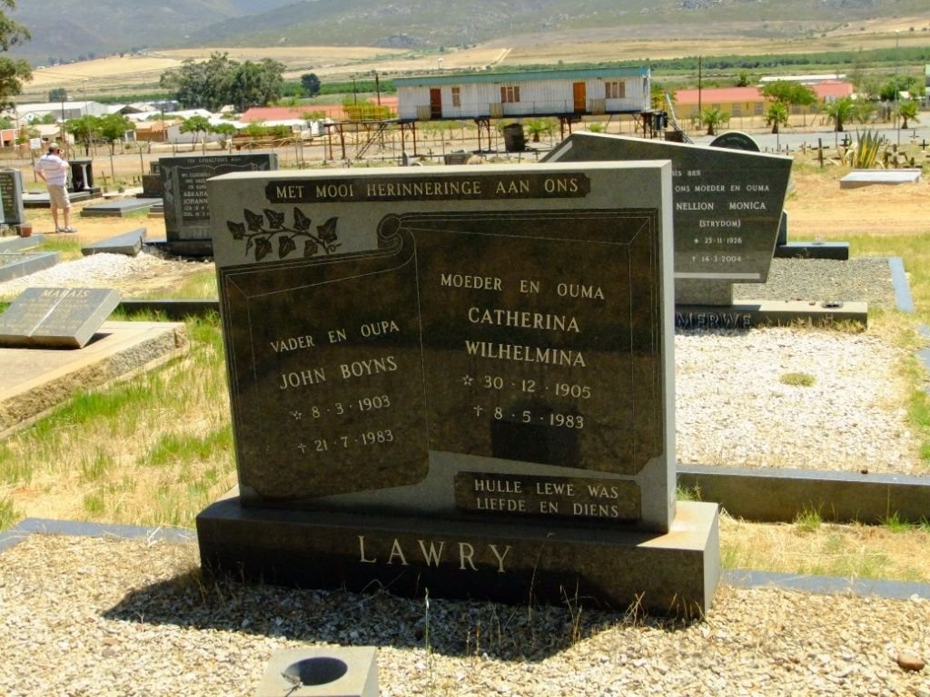 LAWRY John Boyns 1903-1983 &amp; Catherina Wilhelmina 1905-1983