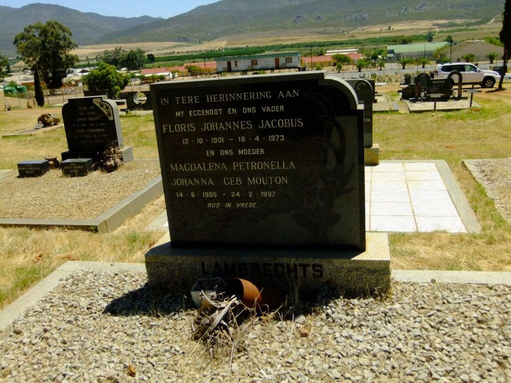 LAMBRECHTS Floris Johannes Jacobus 1901-1973 &amp; Magdalena Petronella Johanna MOUTON 1905-1997