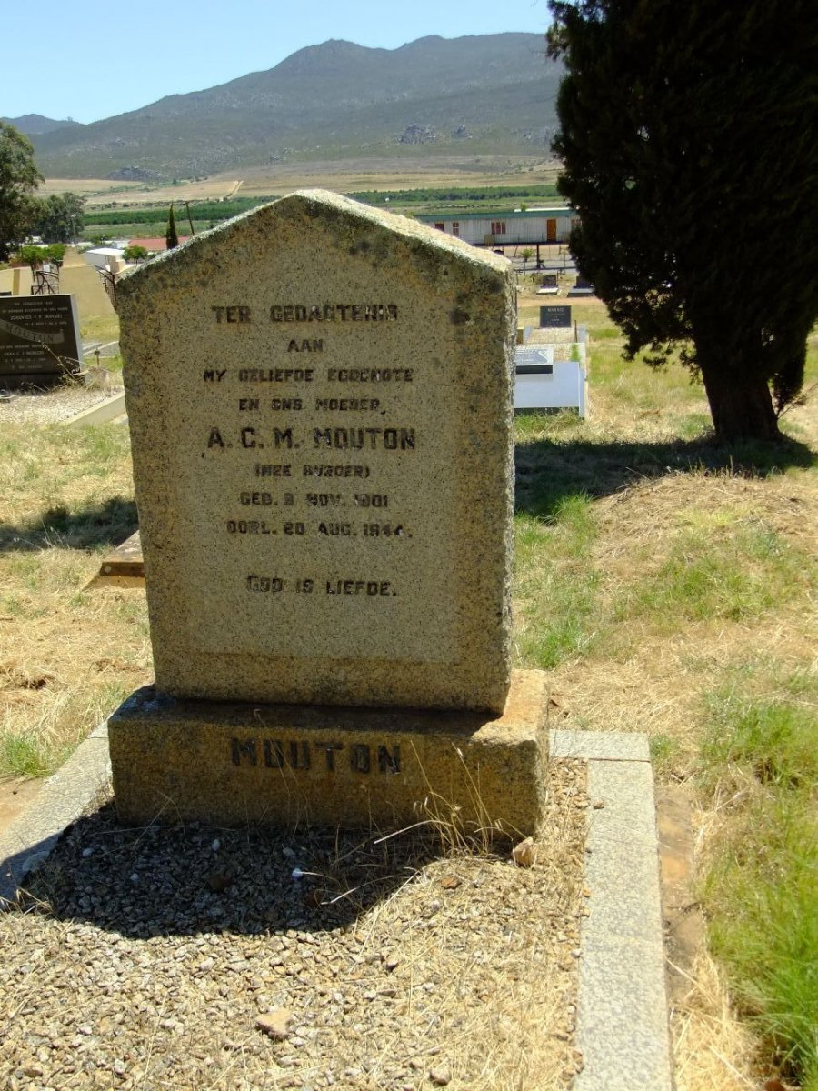MOUTON A.C.M. nee BURGER 1901-1944
