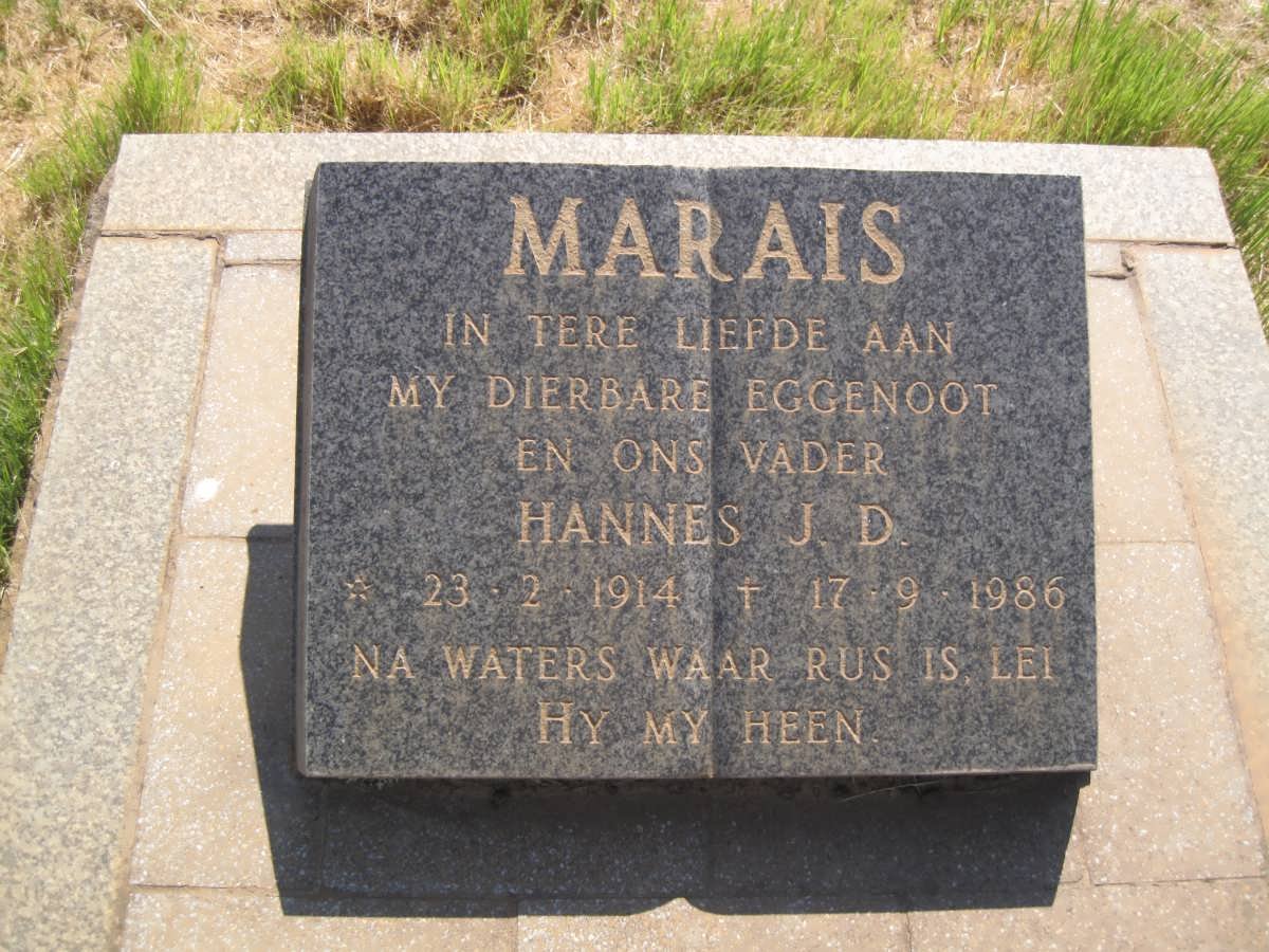 MARAIS J.D. 1914-1986