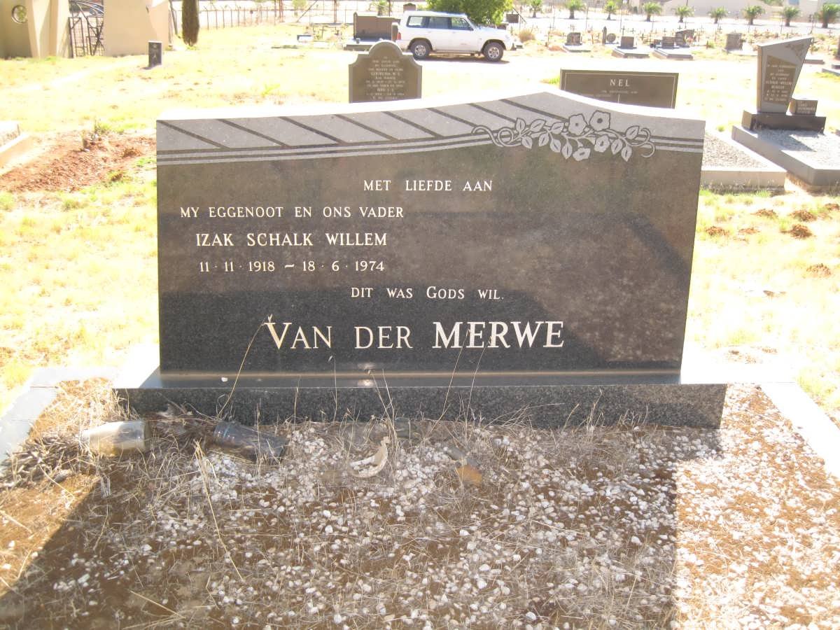 MERWE Izak Scalk Willem, van der 1918-1974