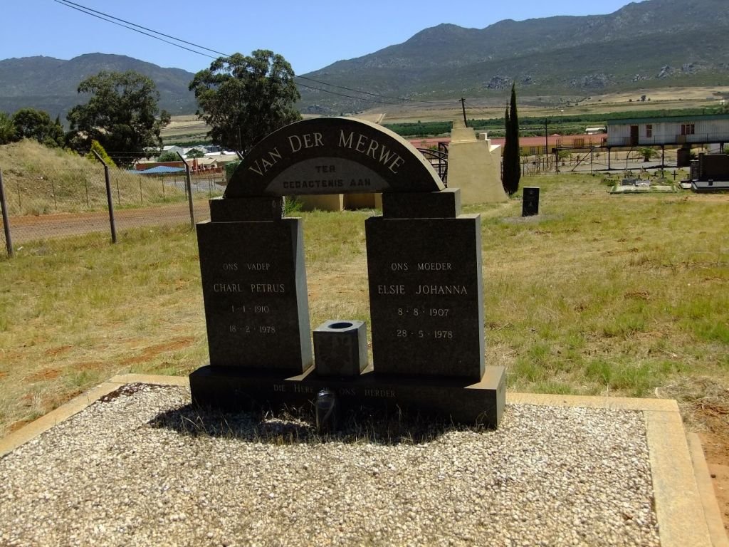 MERWE Charl Petrus, van der 1910-1978 &amp; Elsie Johanna 1907-1978