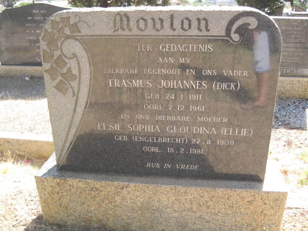 MOUTON Erasmus Johannes 1911-1961 &amp; Elsie Sophia Gloudina ENGELBRECHT 1909-1981
