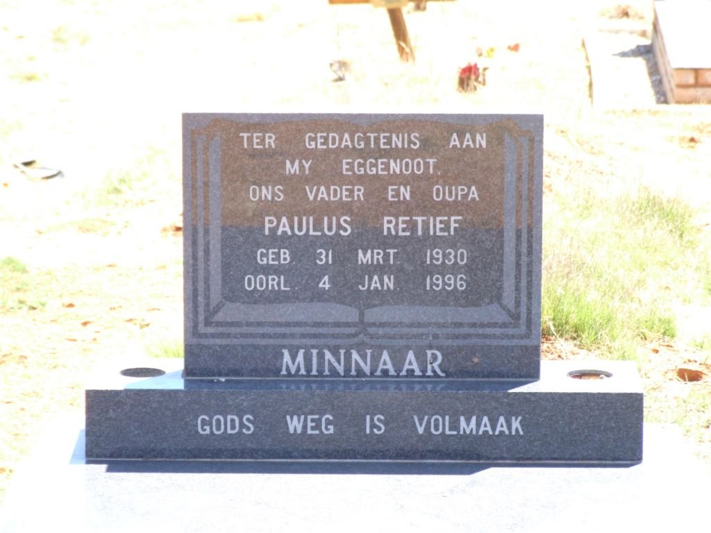MINNAAR Paulus Retief 1930-1996