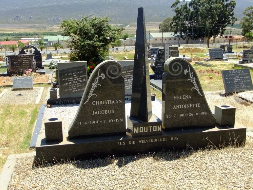 MOUTON Christiaan Jacobus 1914-1981 &amp; Helena Antoinette 1910-1991