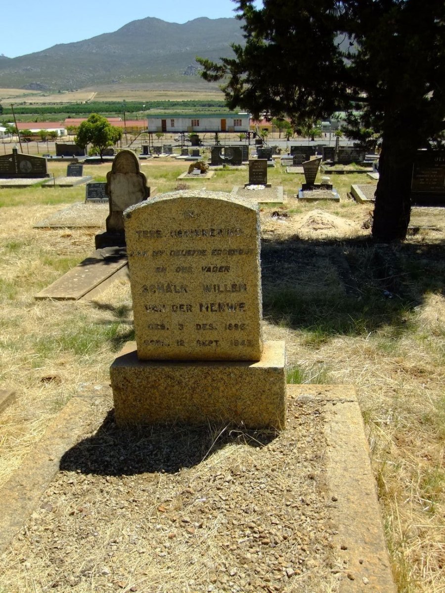 MERWE Schalk Willem, van der 1896-1949