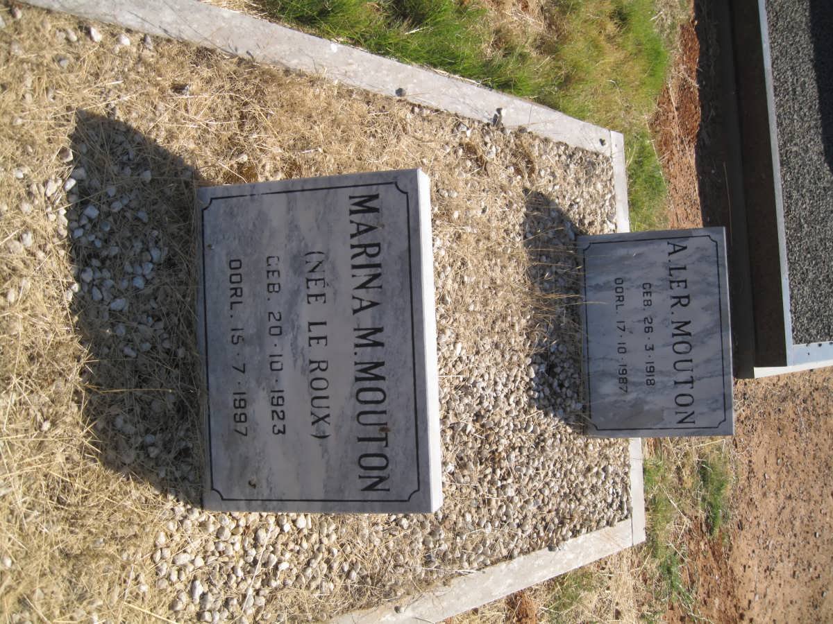 MOUTON A. Le R. 1918-1987 &amp; Marina M. LE ROUX 1923-1997