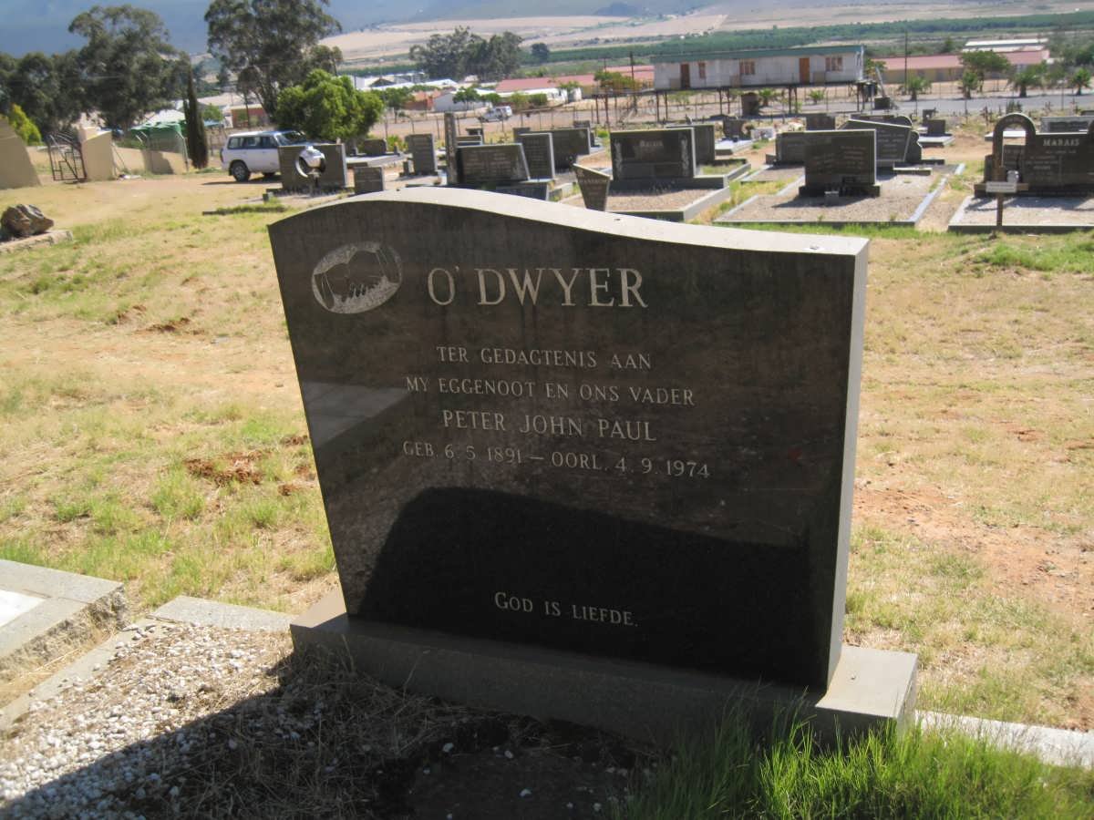 O'DWYER Peter John Paul 1891-1974