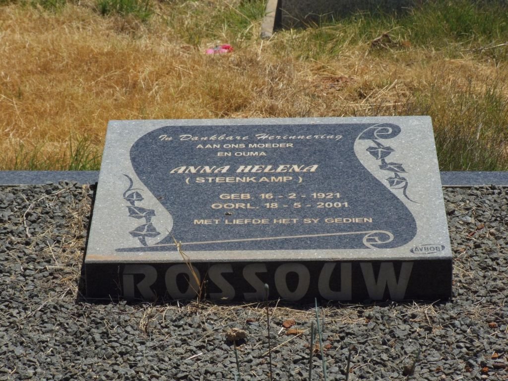 ROSSOUW Anna Helena nee STEENKAMP 1921-2001