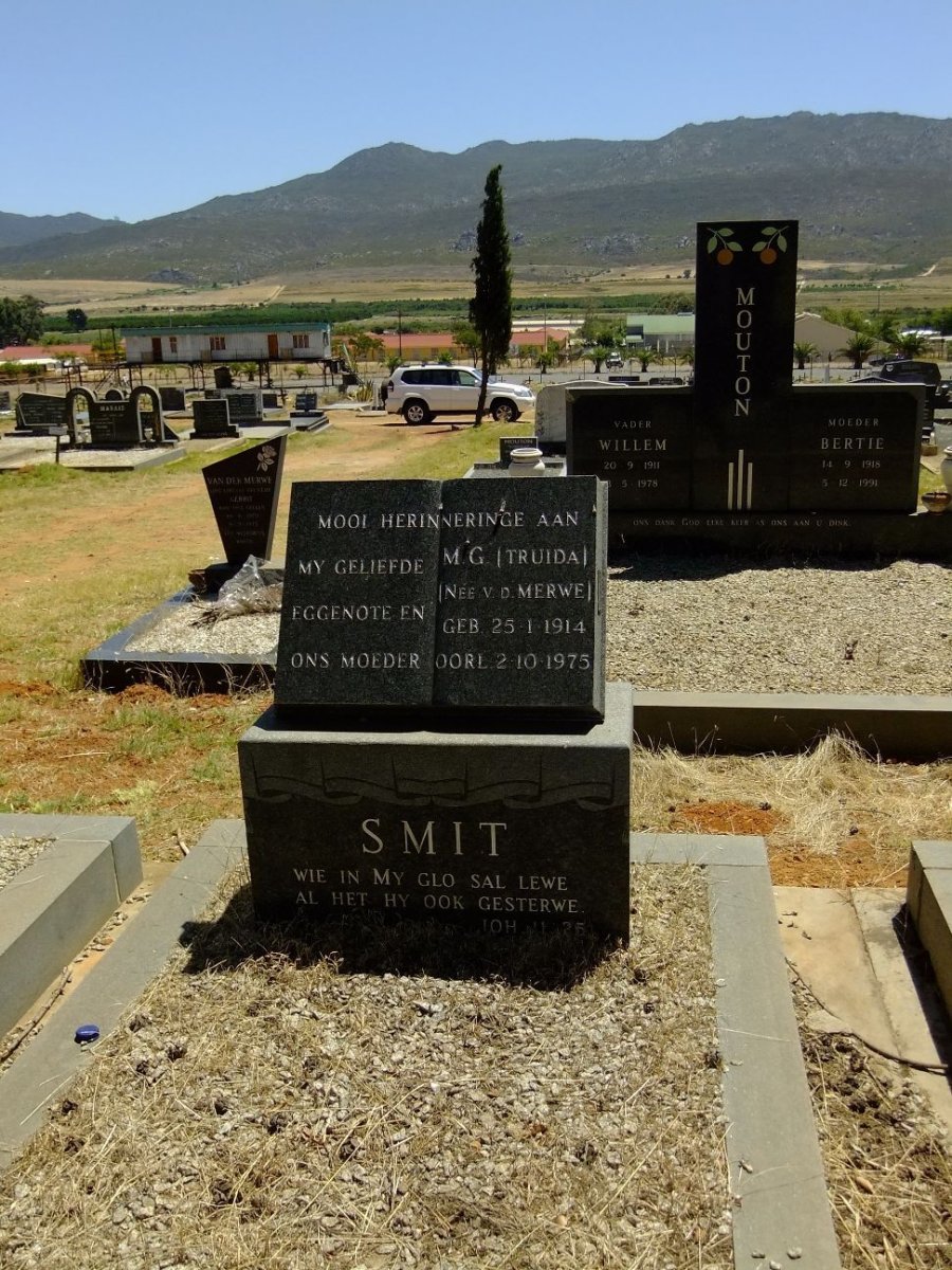 SMIT M.G. nee V.D. MERWE 1914-1975