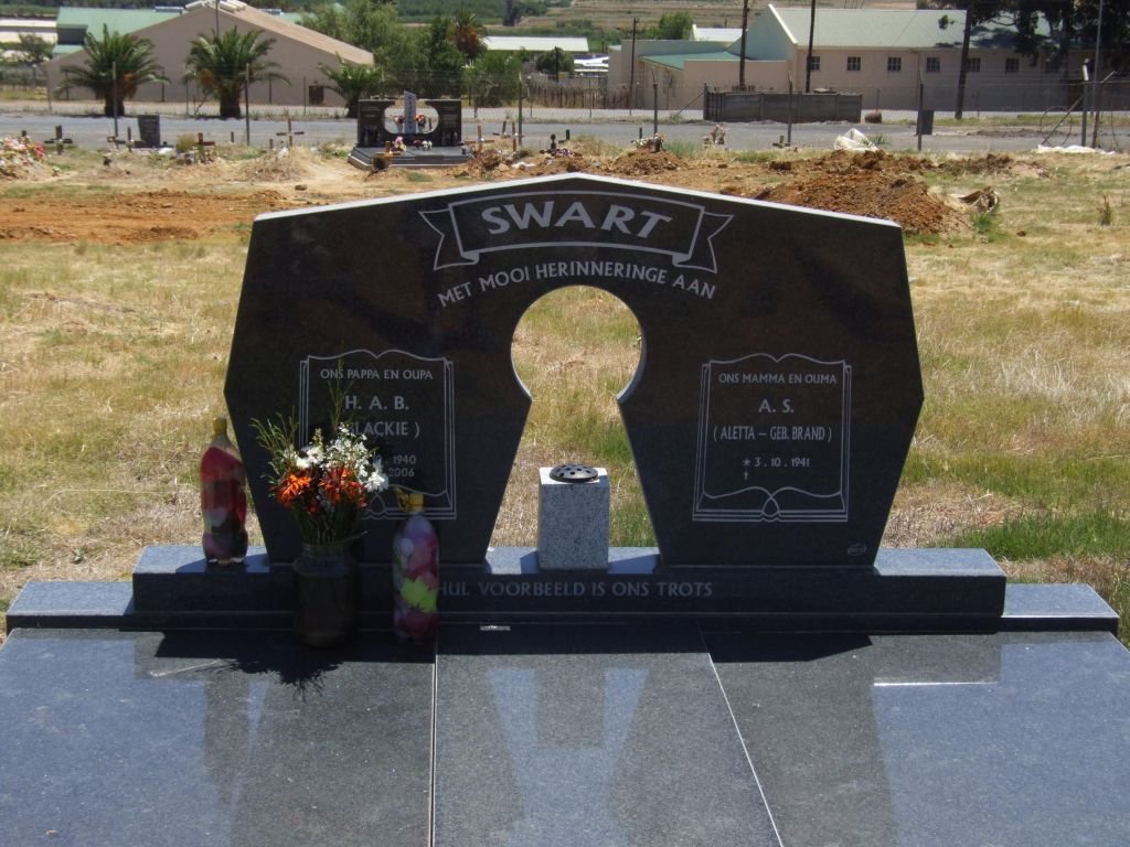 SWART H.A.B. 1940-2006 &amp; Aletta S. BRAND 1941-