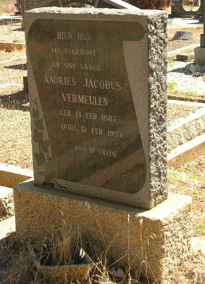 VERMEULEN Andries Jacobus 1887-1957