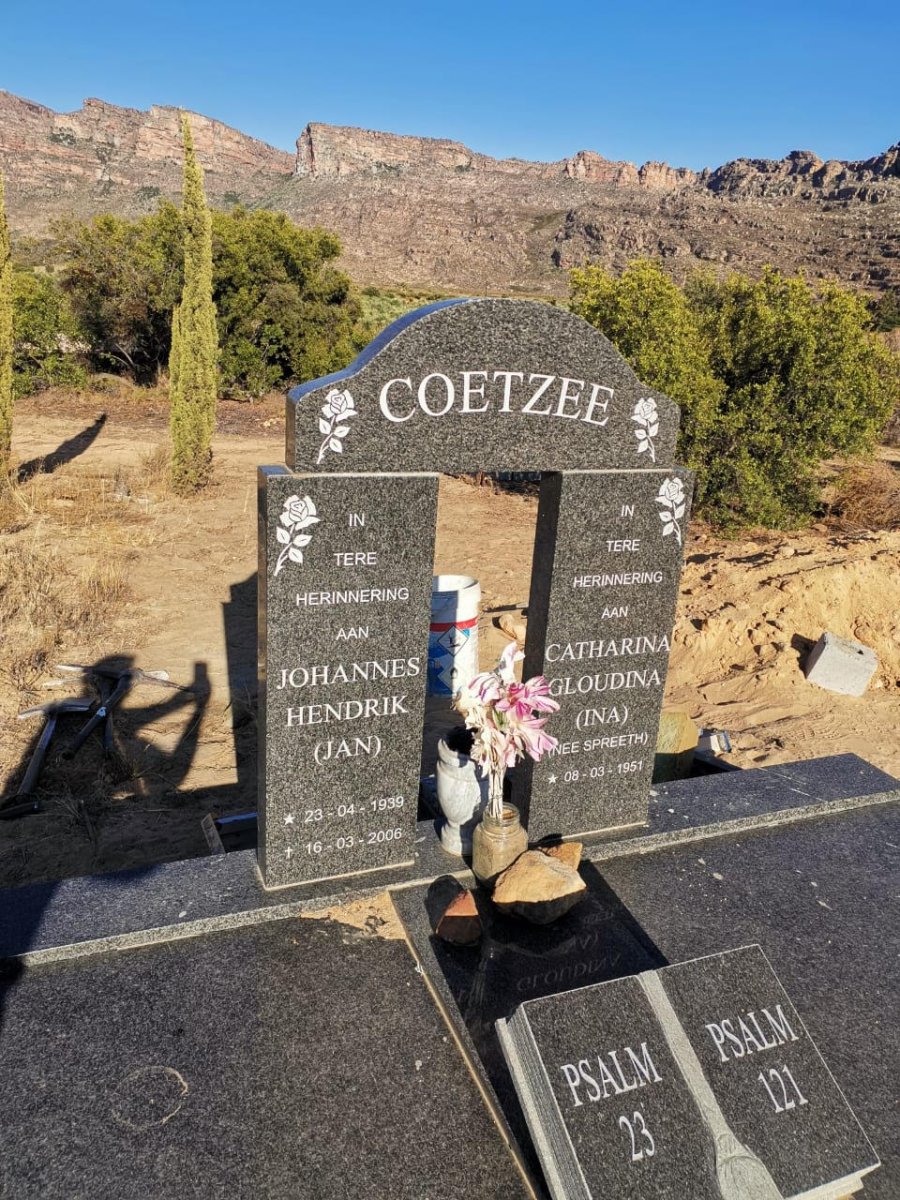 COETZEE Johannes Hendrik 1939-2006 &amp; Cathrina Gloudina SPREETH 1951-