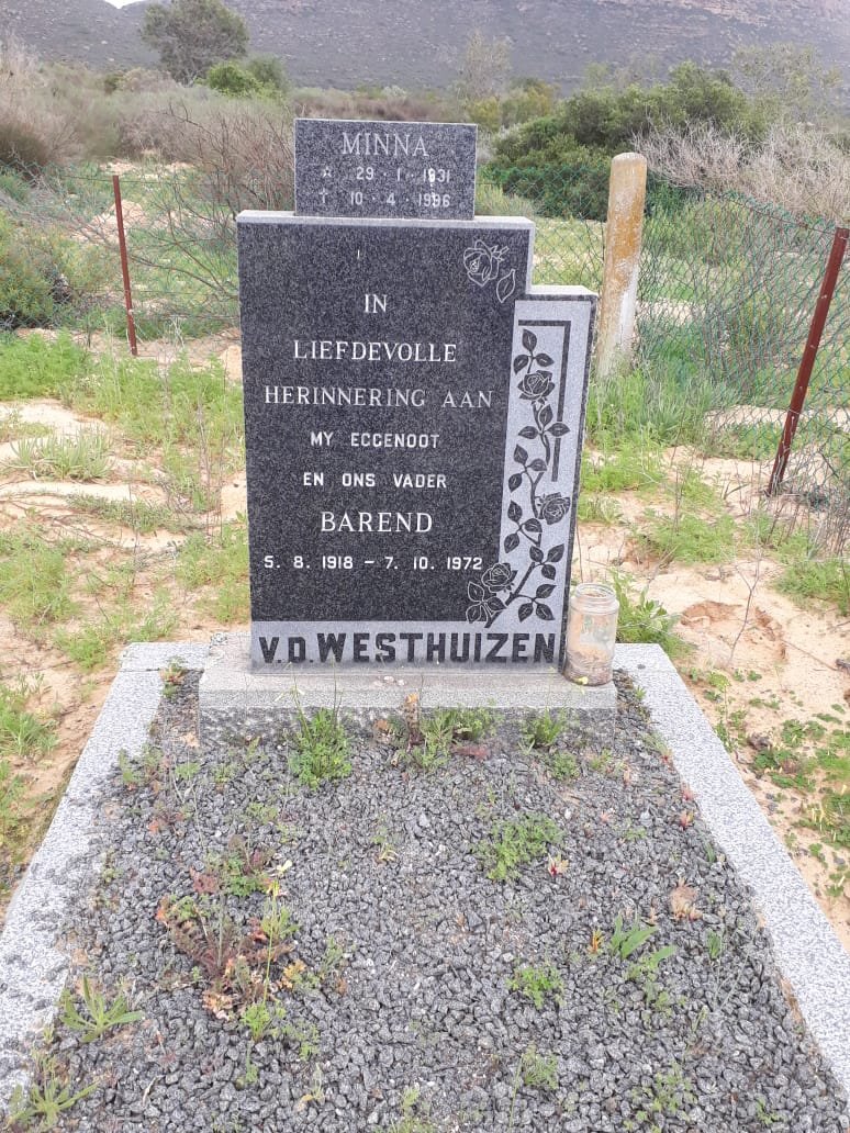 WESTHUIZEN Barend, v.d. 1918-1972 :: V.D. WESTHUIZEN Minna 1931-1996