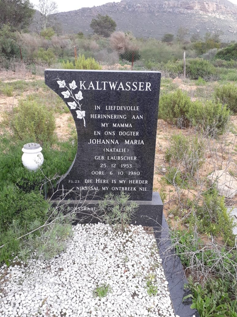 KALTWASSER Johanna Maria nee LAUBSCHER 1953-1980