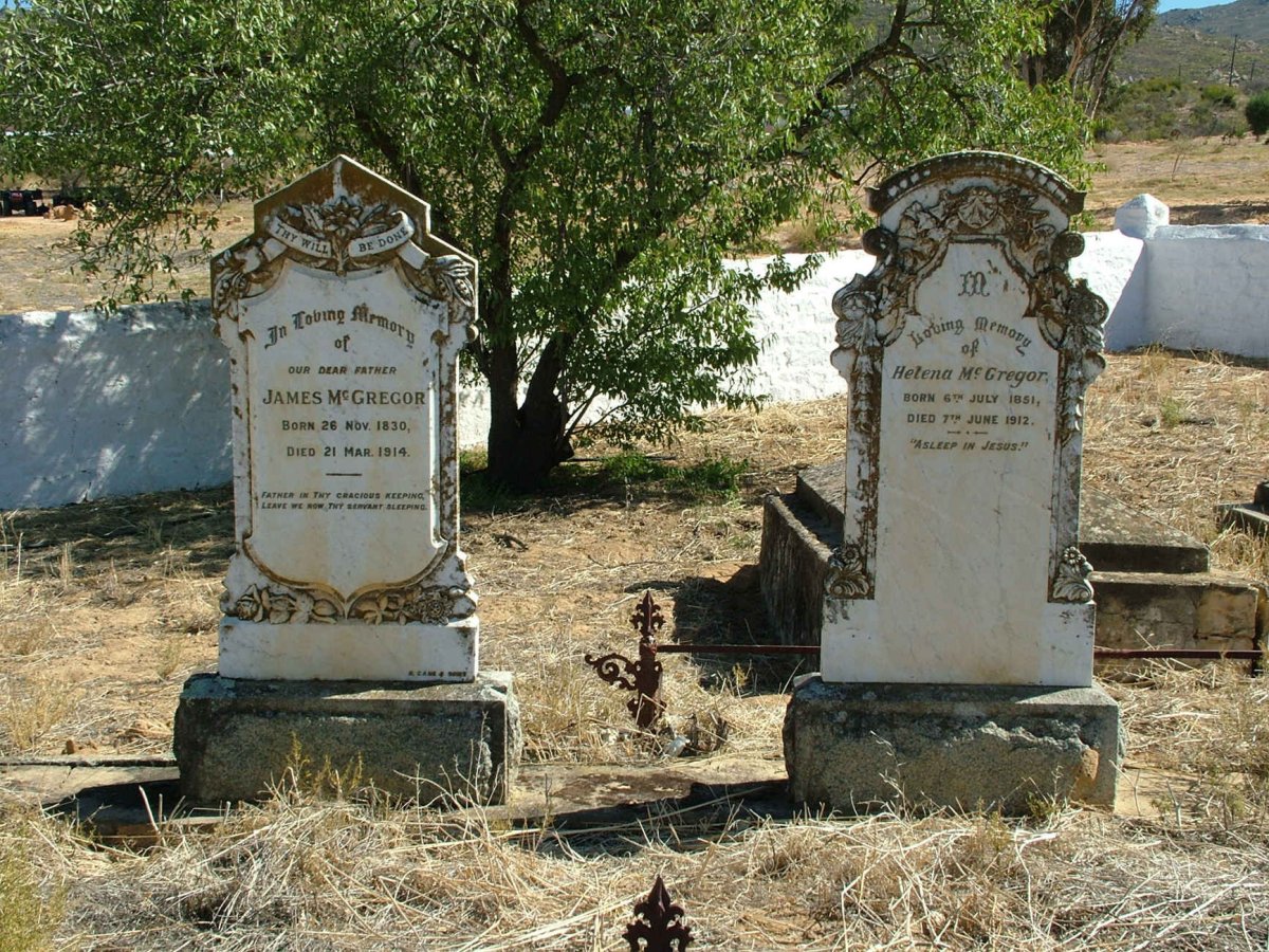 5. Overview of James &amp; Helena MCGREGOR's graves