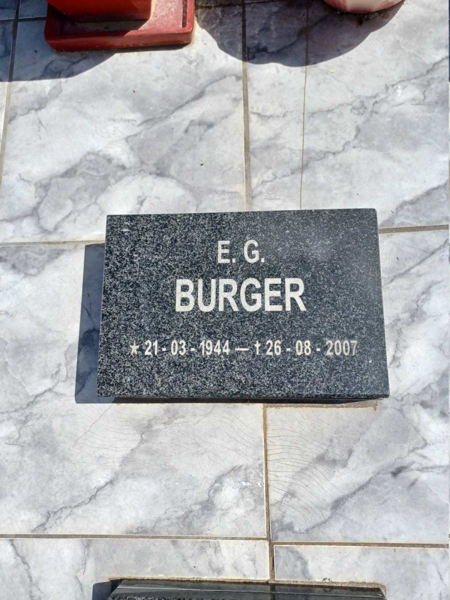 BURGER E.G. 1944-2007