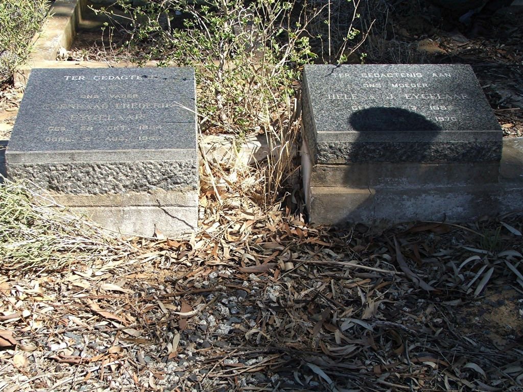 EYGELAAR Coenraad Frederik 1884-1966 &amp; EYGELAAR Helena J. 1885-1970