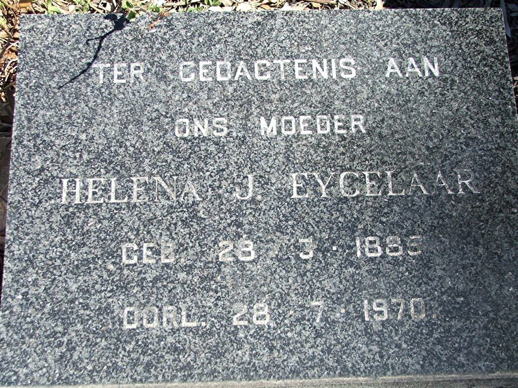 EYGELAAR Helena J. 1885-1970
