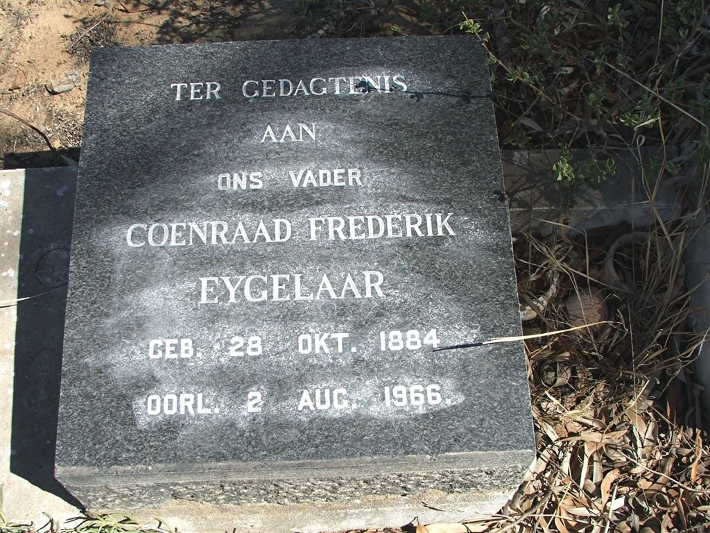 EYGELAAR Coenraad Frederik 1884-1966