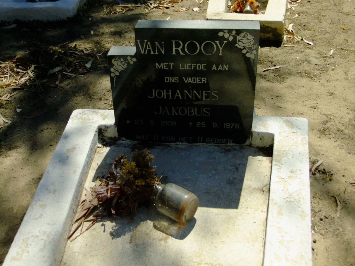 ROOY Johannes Jakobus, van 1908-1978