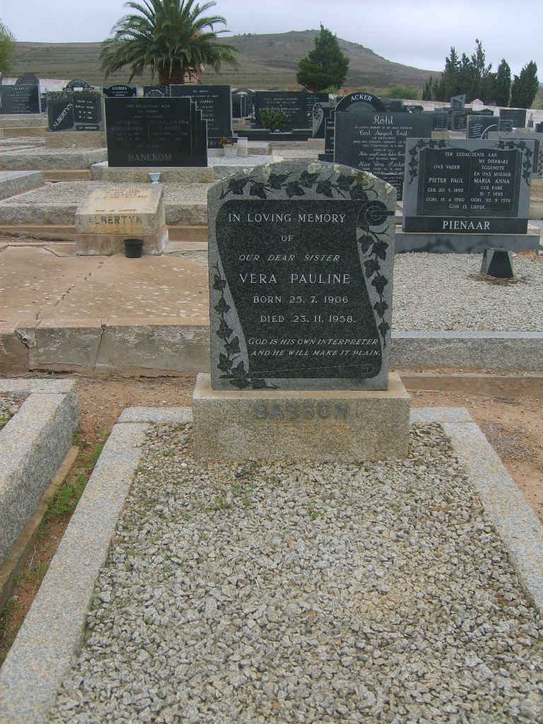 BASSON Vera Pauline 1906-1958