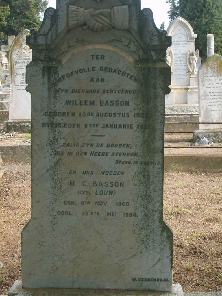 BASSON Willem 1838-1921 &amp; M.C. LOUW 1860-1954