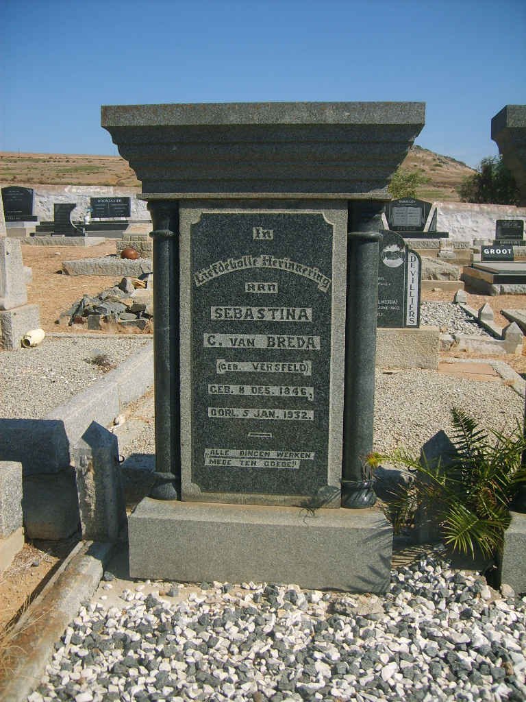 BREDA Sebastina, van nee VERSFELD 1846-1932