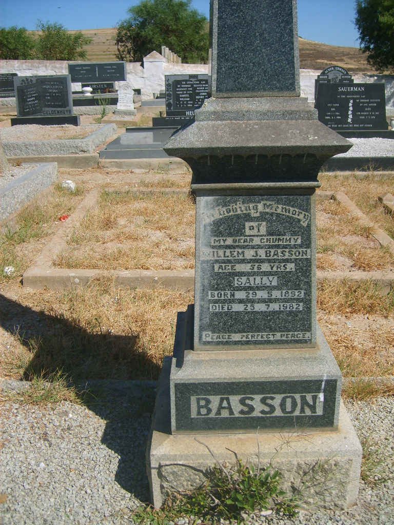 BASSON Willem J. &amp; Sally 1892-1982
