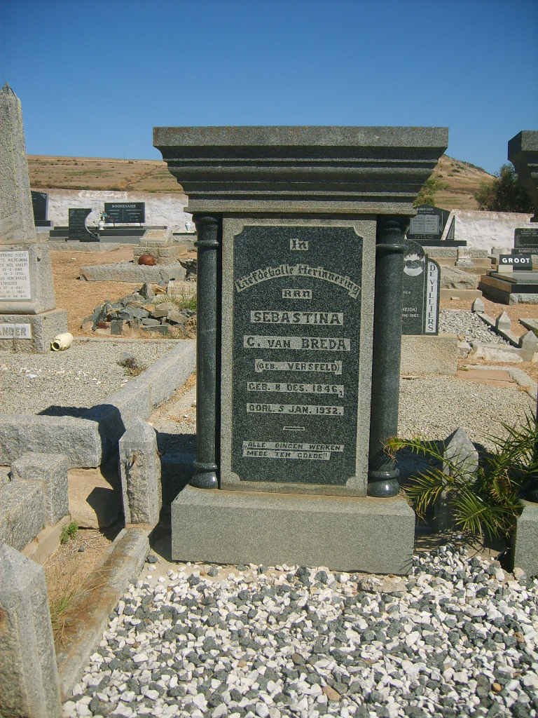BREDA Sebastina C., van nee VERSFELD 1846-1932