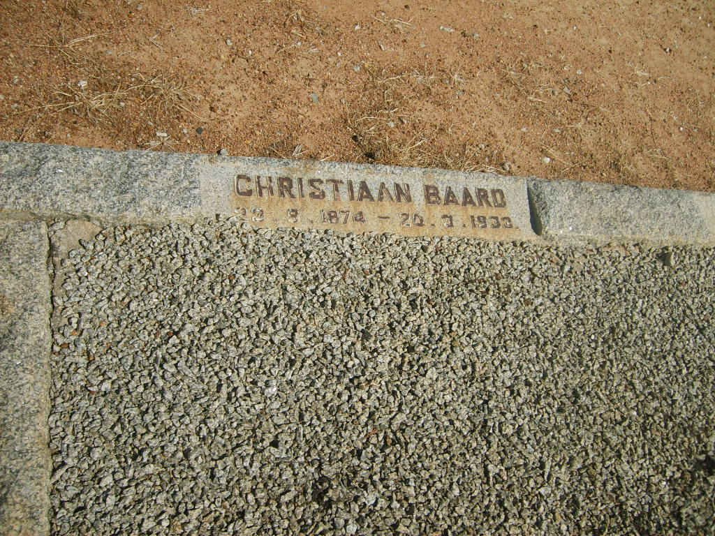 BAARD Christiaan 1874-1933