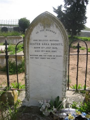DUCKITT Hester Anna 1826-1897