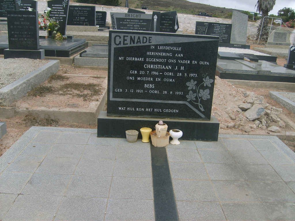 GENADE Christiaan J.H. 1916-1973 &amp; Bebs 1921-1993
