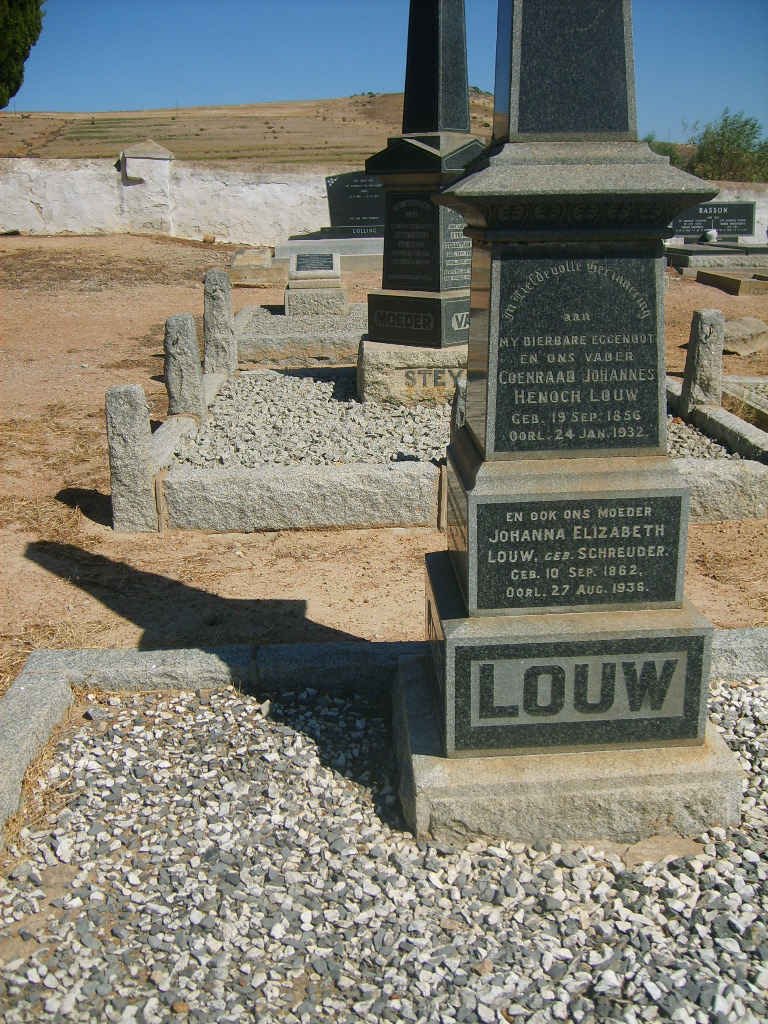 LOUW Coenraad Johannes Henoch 1856-1932 &amp; Johanna Elizabeth SCHREUDER 1862-1936