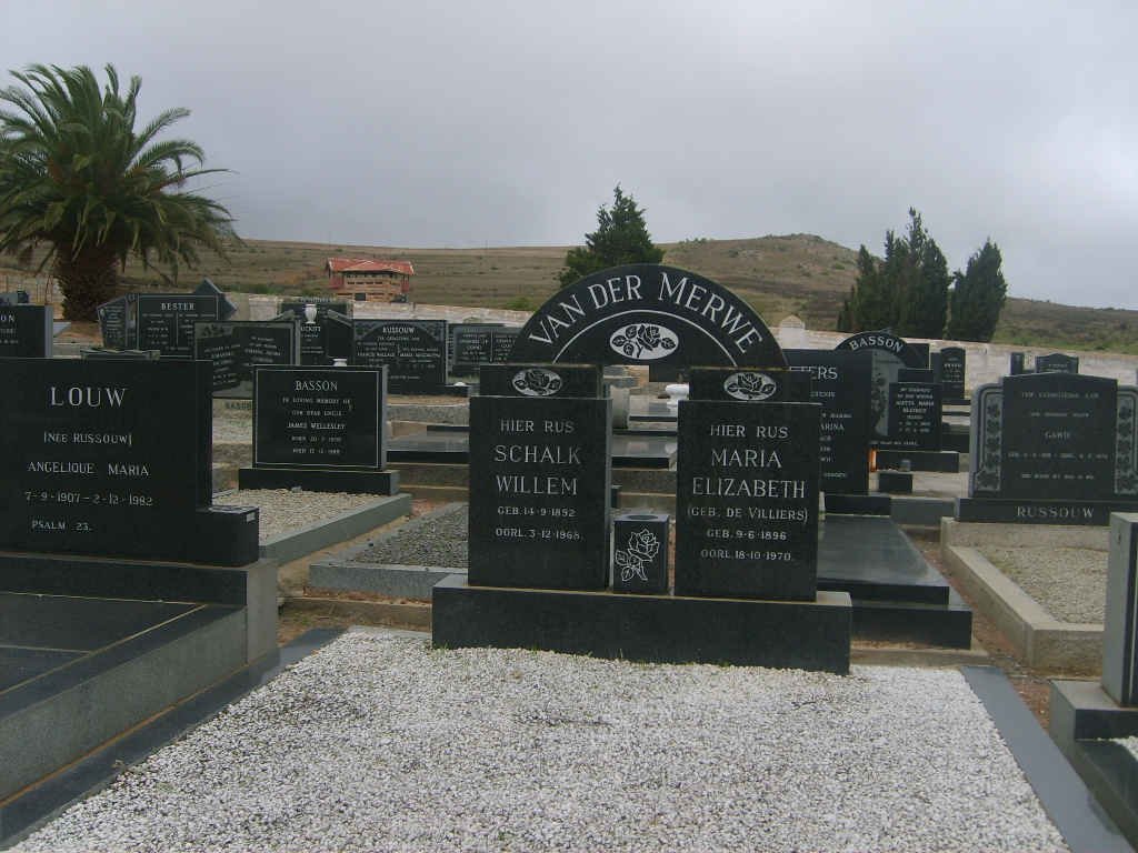 MERWE Schalk Willem, van der 1892-1968 &amp; Maria Elizabeth DE VILLIERS 1896-1970