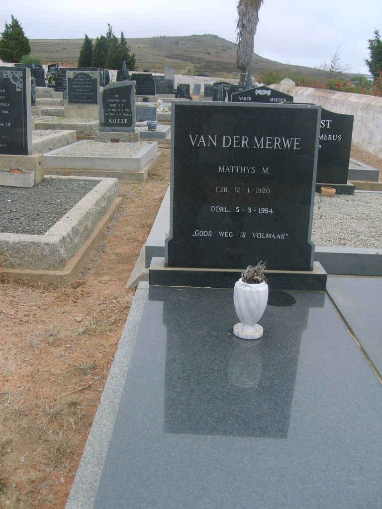 MERWE Matthys M., van der 1920-1984