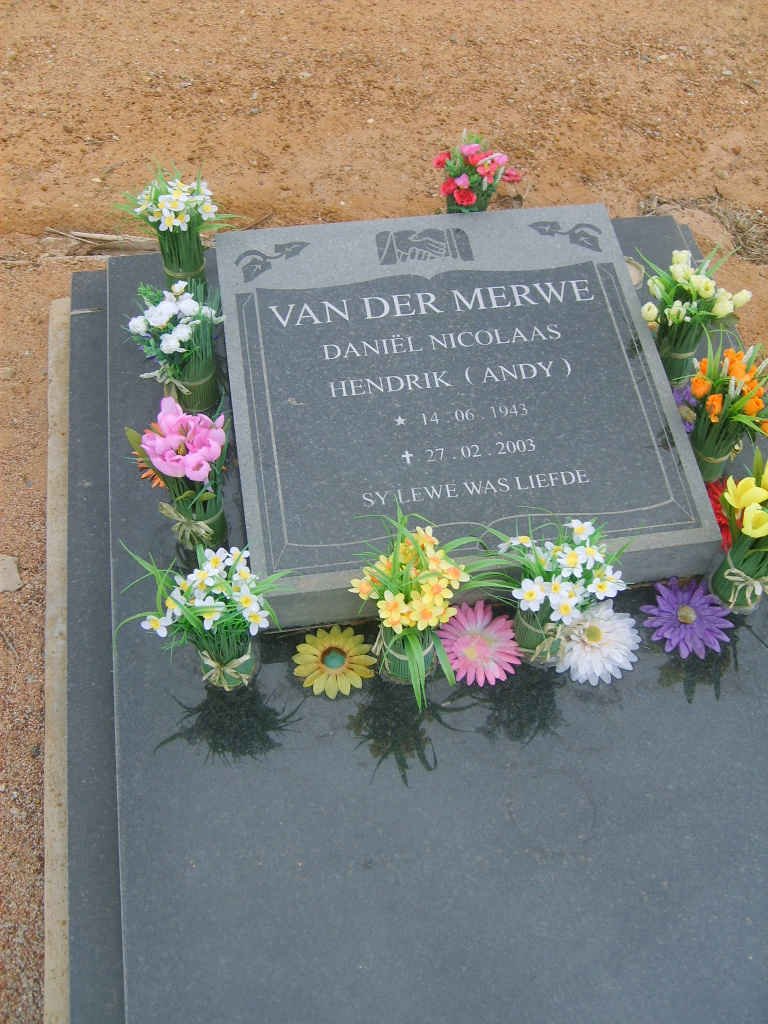 MERWE Daniël Nicolaas Hendrik, van der 1943-2003