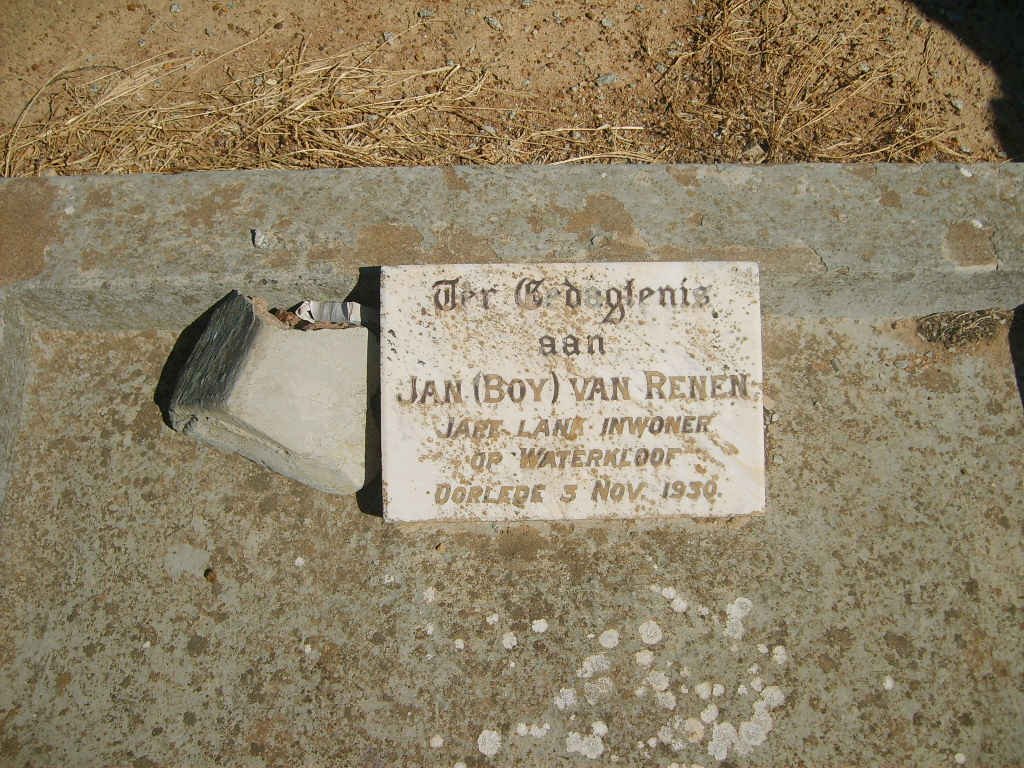 RENEN Jan, van -1930