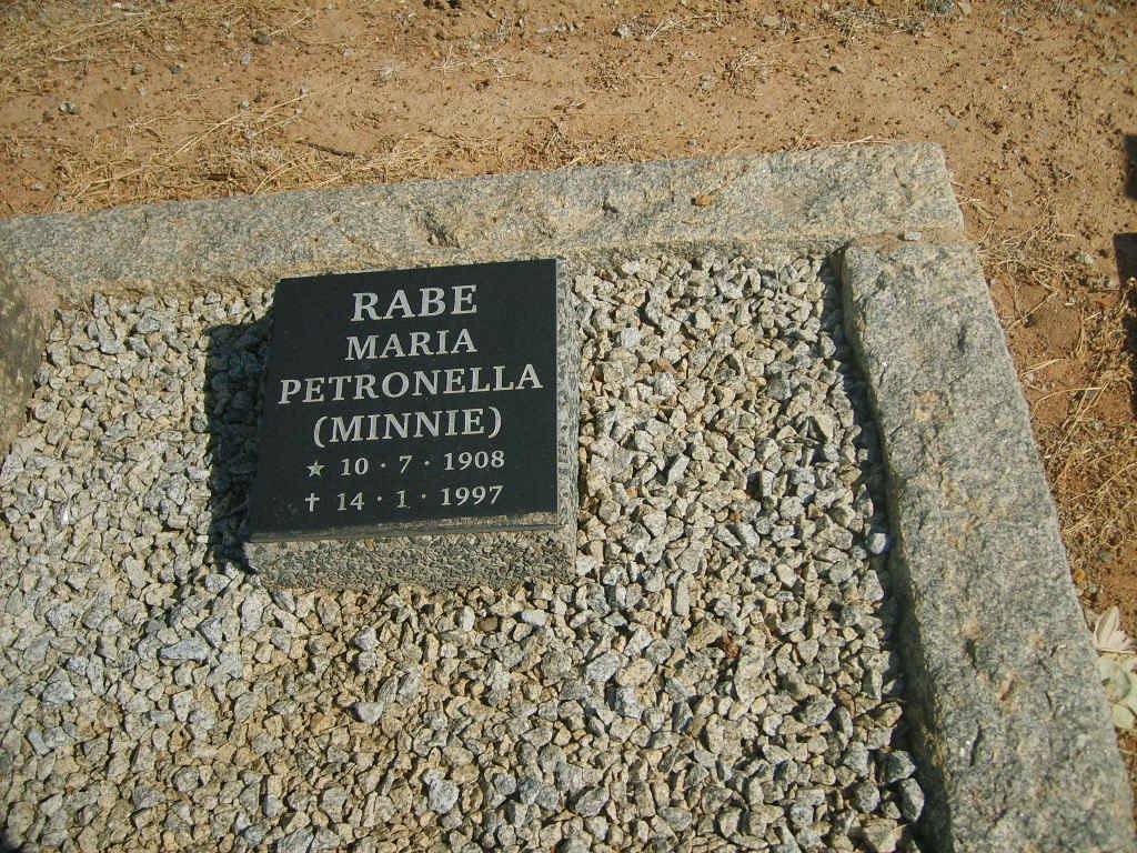 RABE Maria Petronella 1908-1997