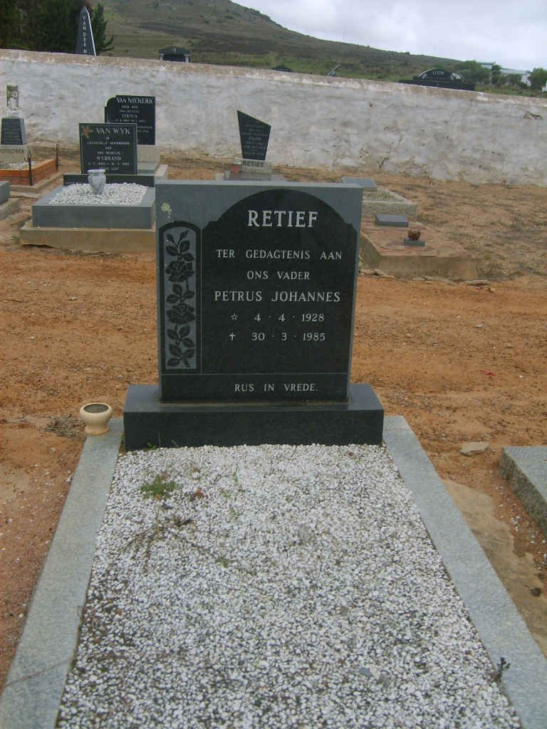 RETIEF Petrus Johannes 1928-1985