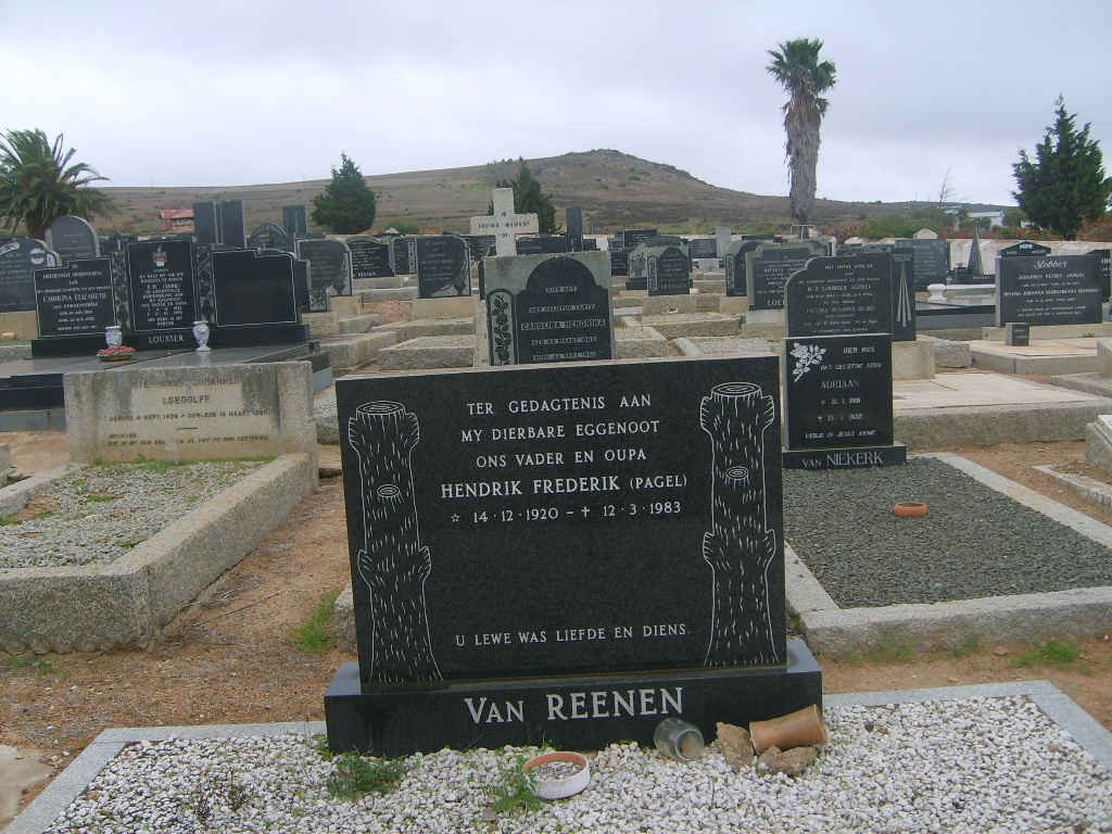 REENEN Hendrik Frederik, van 1920-1983