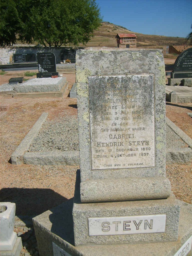 STEYN Gabriel Hendrik 1850-1937 &amp; Cornelia Aletta LOUW 1858-193?