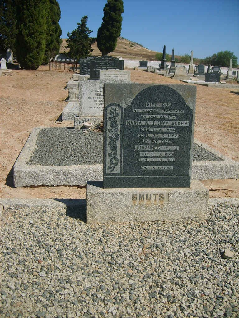 SMUTS Johannes H.J. 1879-1960 &amp; Maria N.J. ACKER 1884-1952