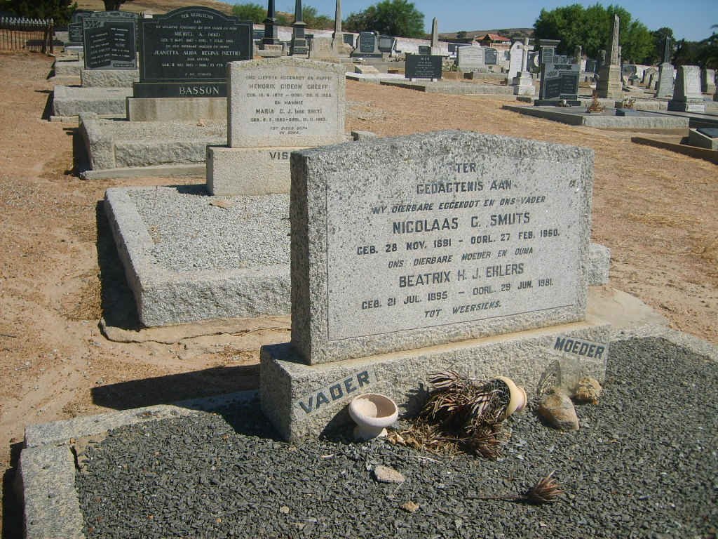 SMUTS Nicolaas G. 1881-1960 &amp; Beatrix H.J. EHLERS 1895-1981
