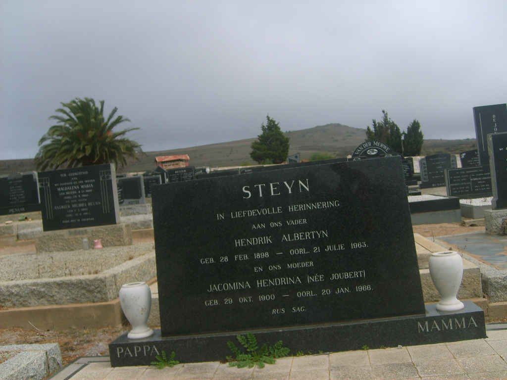 STEYN Hendrik Albertyn 1898-1963 &amp; Jacomina Hendrina JOUBERT 1900-1966