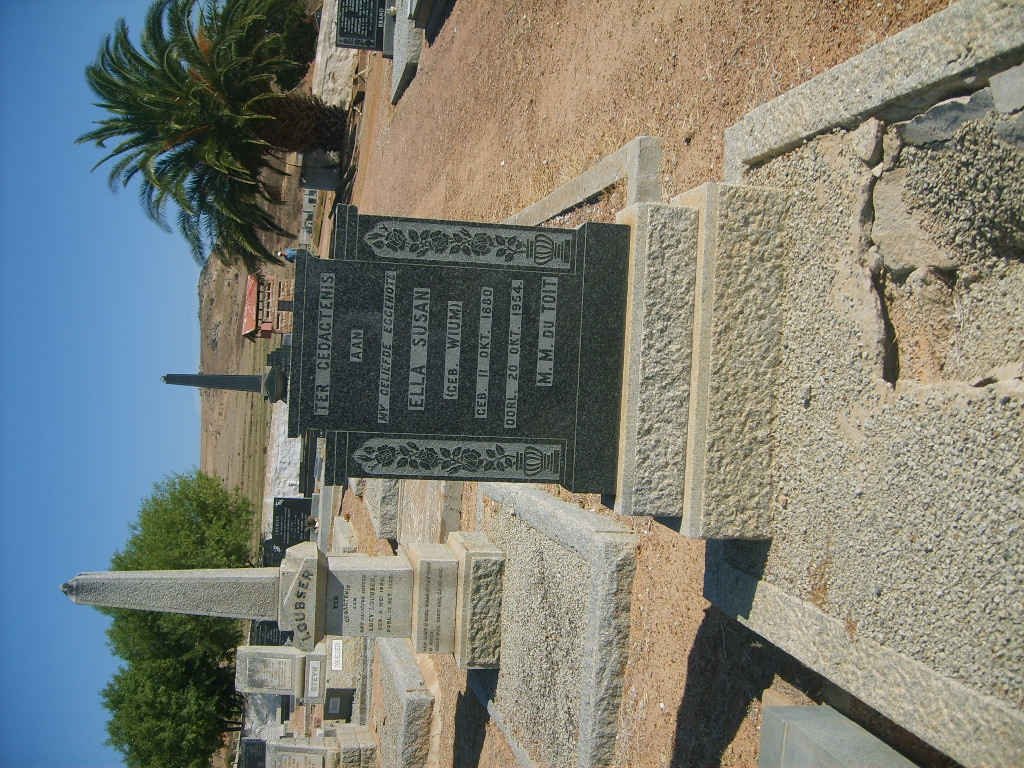 TOIT Ella Susan, du nee WIUM 1880-1954