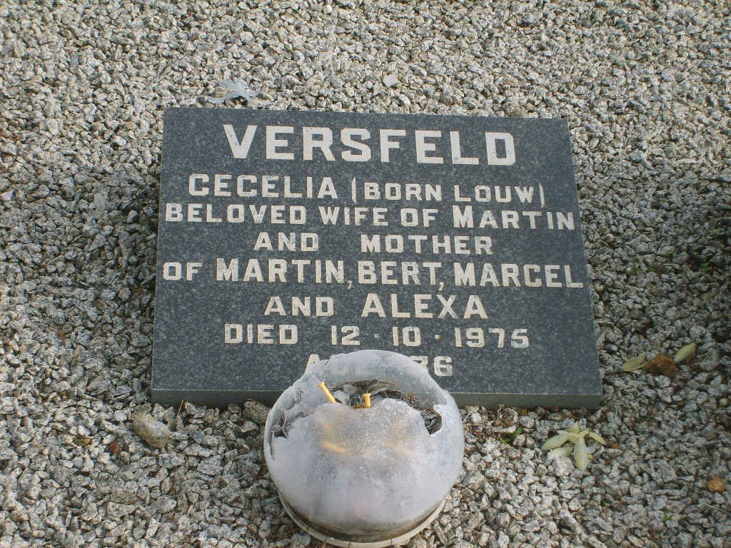 VERSFELD Cecelia nee LOUW -1975